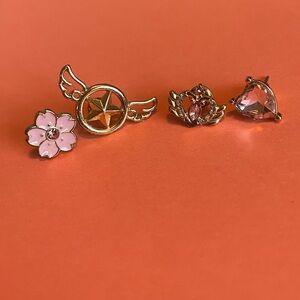 Set of 4 mix-and-match earring studs